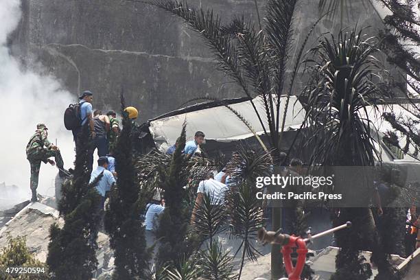 102 2015 Indonesian Air Force Lockheed C 130 Hercules Crash Stock