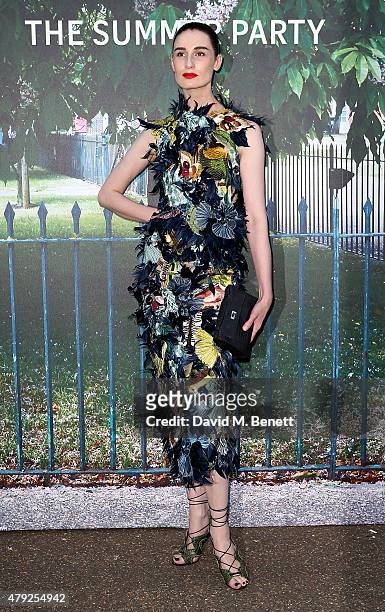 Erin O'Connor arrives at The Serpentine Gallery summer party at The Serpentine Gallery on July 2, 2015 in London, England.