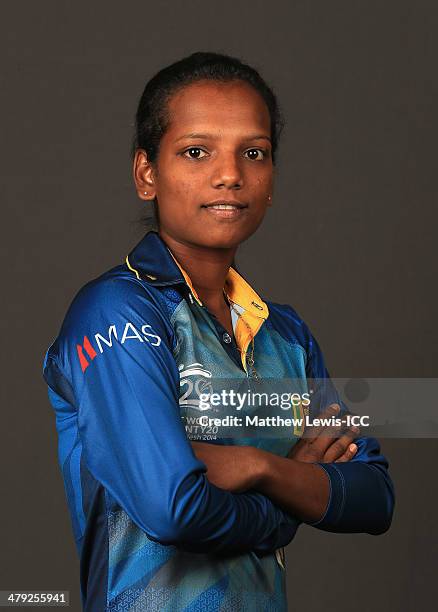 Rebeca Vandort of Sri Lanka poses for a portrait during a Headshot session at the Ruposhi Bangla Hotel on March 17, 2014 in Dhaka, Bangladesh.