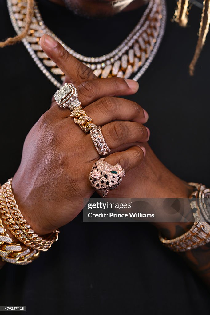 Future Rings Rapper Rapper future, Jewelry detail, attends Birthday Bash 20 at Philips ...
