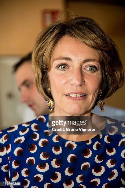 Marisol Touraine, French Minister of Social Affairs and Health visits a retirement home on July 2, 2015 in Lyon, France. Marisol Touraine visited the...