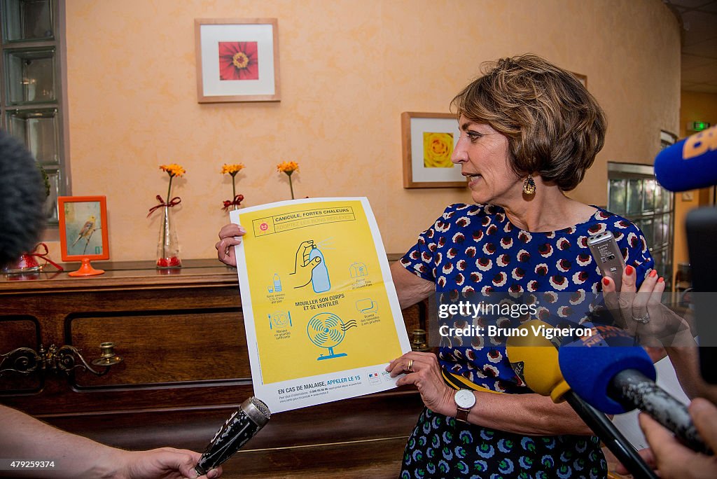 Marisol Touraine, French Minister of Social Affairs and Health Visit A Retirement Home