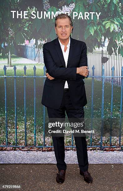 Mario Testino arrives at The Serpentine Gallery summer party at The Serpentine Gallery on July 2, 2015 in London, England.