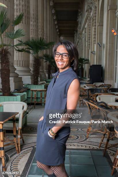 French journalist Audrey Pulvar is photographed for Paris Match on February 05, 2014 in Paris, France.