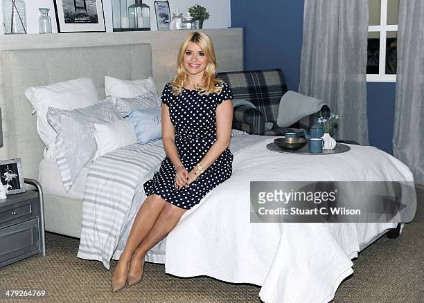 Holly Willoughby launches her bedding collection for BHS during the Ideal Homes Show at Earl's Court Exhibition Centre on March 17, 2014 in London,...