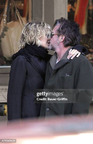 Meg Ryan and her boyfriend John Mellencamp are seen on February 14, 2011 in New York City.