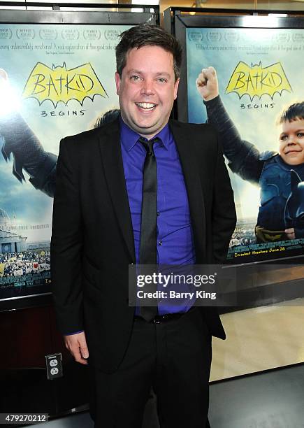 Mike Jutan attends the screening of Warner Bros. Pictures 'Batkid Begins' at Landmark Theatre on June 17, 2015 in Los Angeles, California.