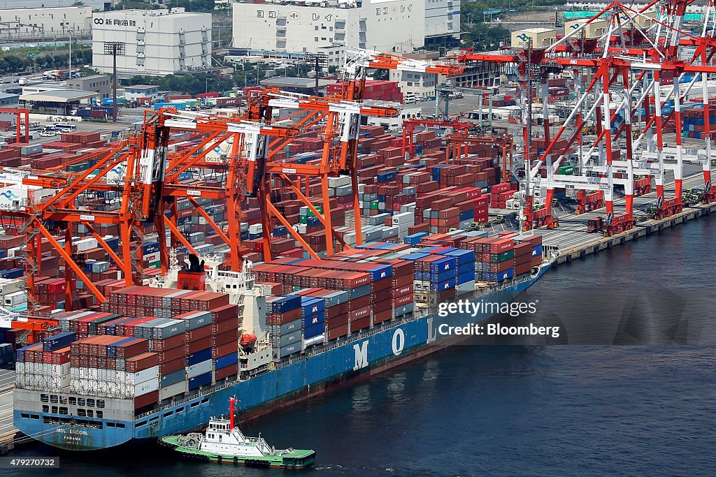 Aerial Views Of Tokyo Bay Area and Financial District