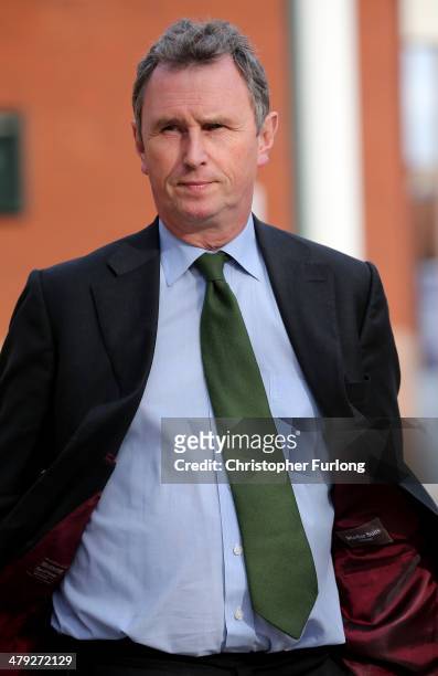 Former deputy speaker of the House of Commons Nigel Evans leaves Preston Crown Court where he stands trial of alleged sexual offences on March 17,...