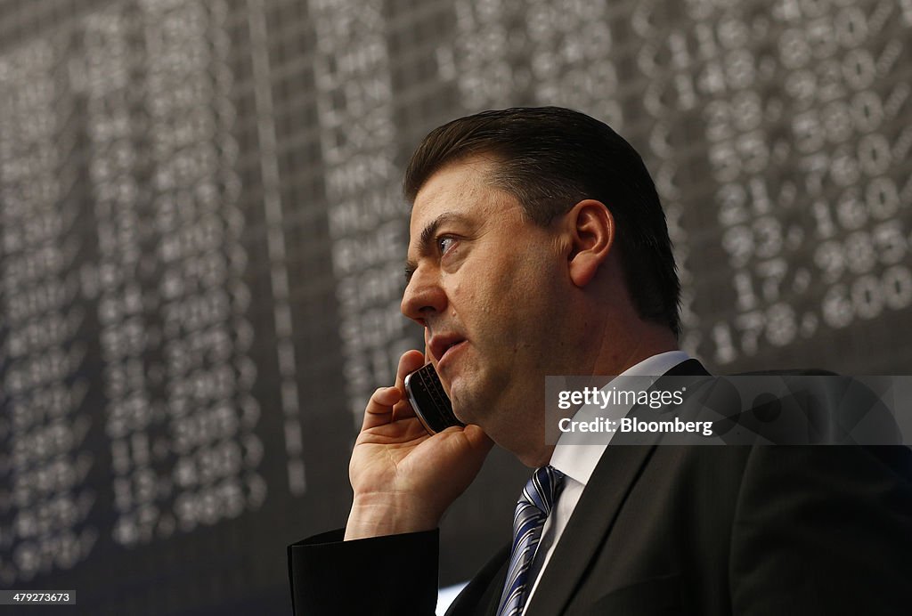 Frankfurt Stock Exchange Reaction Following Crimea Referendum