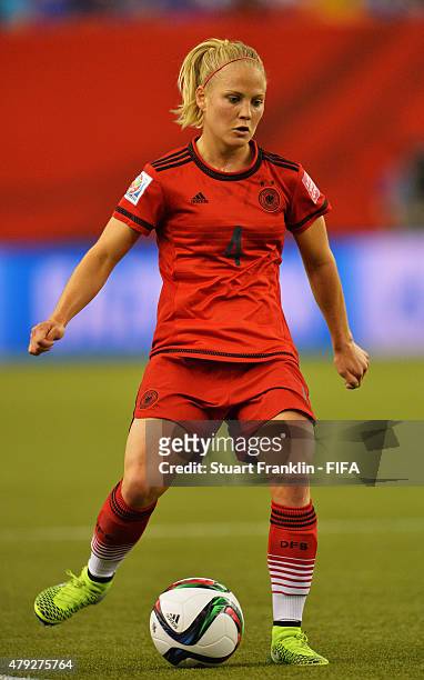 Leonie Maier of Germany in action during the FIFA Women's World Cup Semi Final match between USA and Germany at Olympic Stadium on June 30, 2015 in...