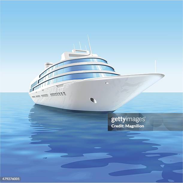 stockillustraties, clipart, cartoons en iconen met cruise liner - luxury yacht