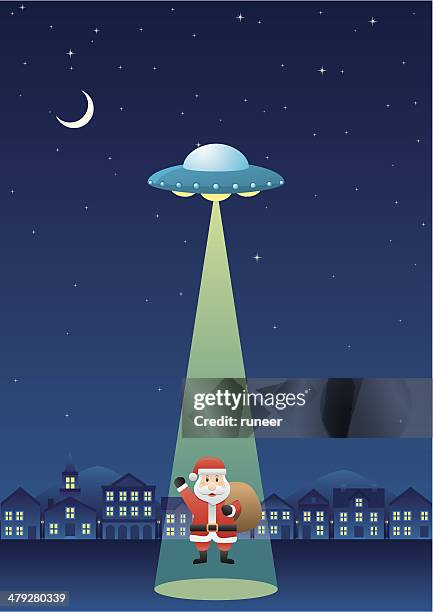 alien santa (portrait) - portrait lighting stock illustrations