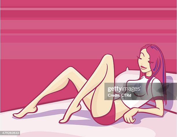 dreaming in pink - beautiful skin stock illustrations