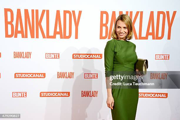 Nadeshda Brennicke attends 'Banklady' Premiere at Kino International on March 17, 2014 in Berlin, Germany.