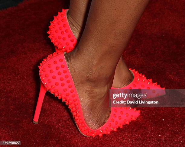 Personality Malaysia Pargo attends the Queen of the Universe International Beauty Pageant at the Saban Theatre on March 16, 2014 in Beverly Hills,...