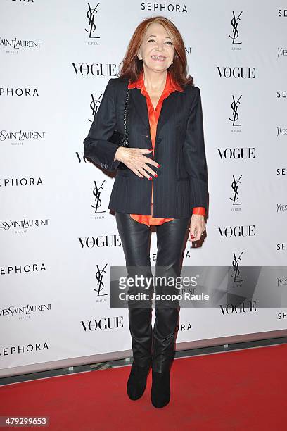 Bedy Moratti attends 'Yves Saint Laurent' Premiere on March 17, 2014 in Milan, Italy.