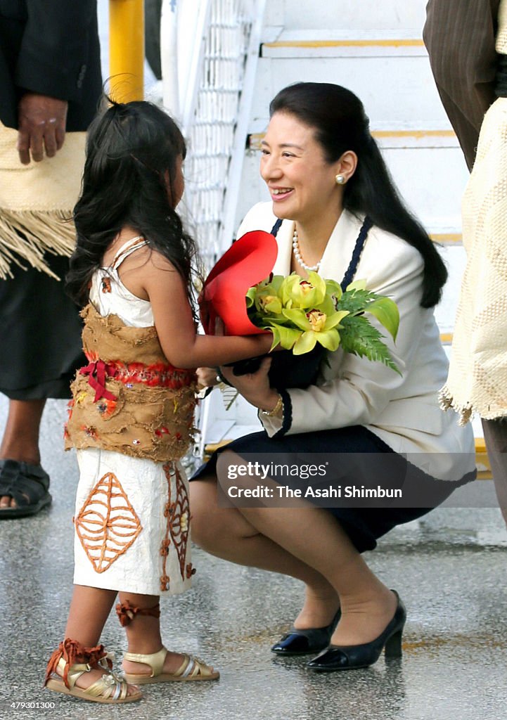 Japanese Crown Prince And Crown Princess Arrive In Tonga