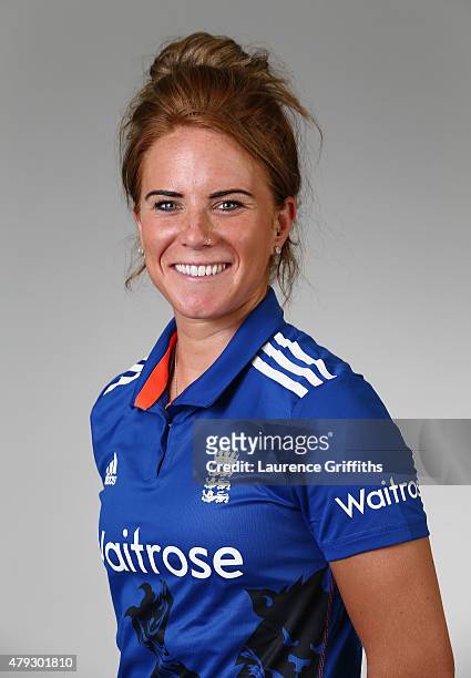 Lauren Winfield of England poses for a portrait at the National Cricket Performance Centre on July 1, 2015 in Loughborough, England.