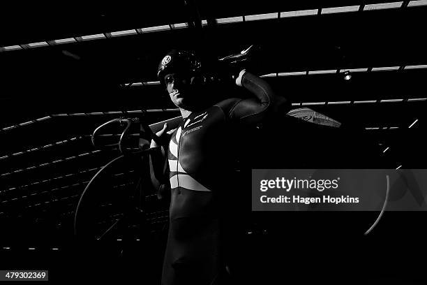 Simon van Velthooven poses during the New Zealand Olympic Committee Glasgow Workshop at Stadium Southland on November 14, 2013 in Invercargill, New...