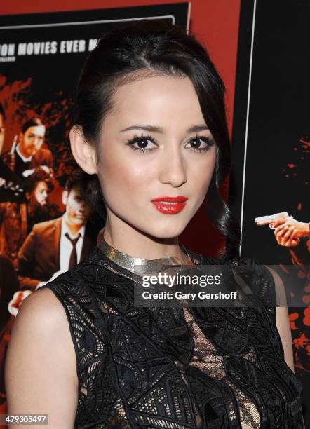 Actress Julie Estelle attends "The Raid 2" special screening at Sunshine Landmark on March 17, 2014 in New York City.