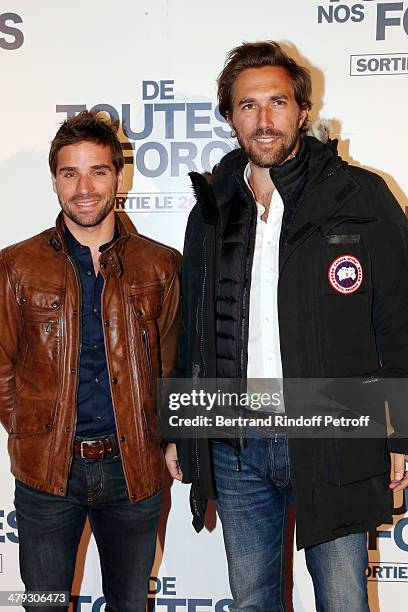 Arnaud Clément and Arnaud Di Pascale at Gaumont Capucines on March 17, 2014 in Paris, France.