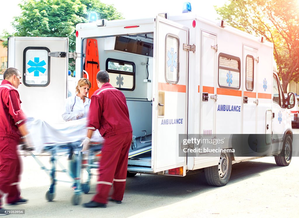 Rescue Team Providing First Aid