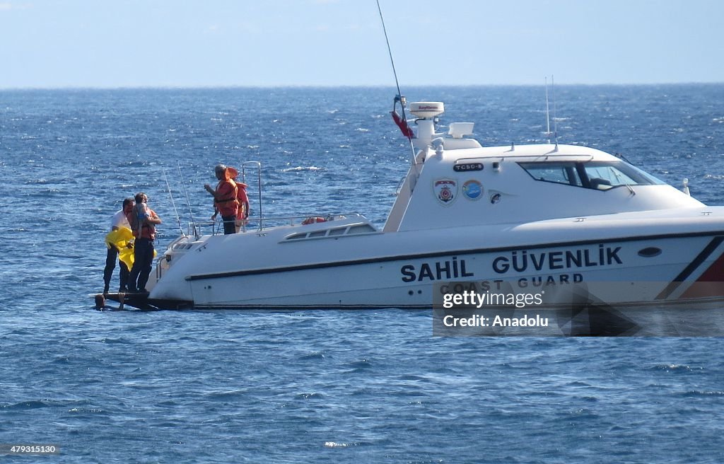 Baby rescued after drifting out to sea in Turkey