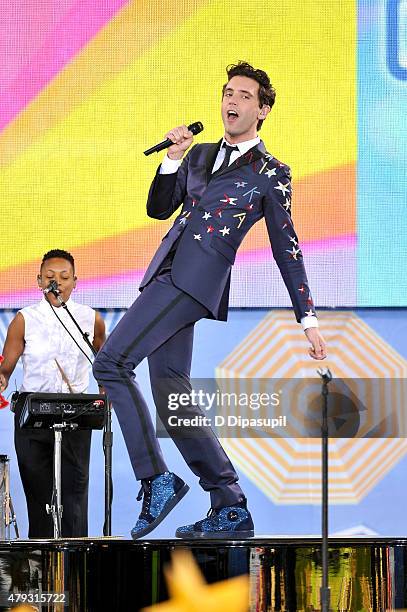 Mika performs on ABC's "Good Morning America" at Rumsey Playfield, Central Park on July 3, 2015 in New York City.