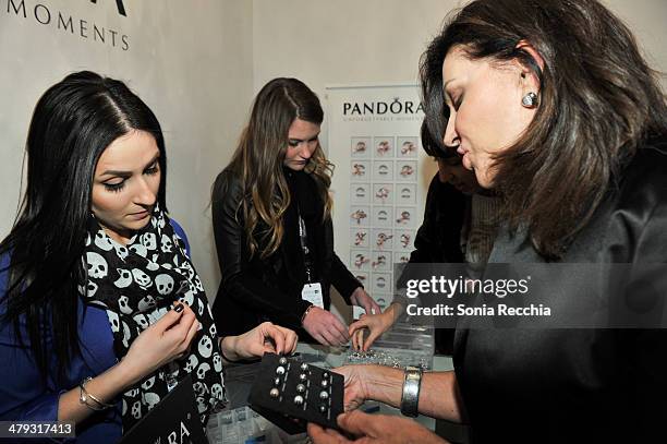 Hilary Farr attends the PANDORA Jewellery lounge At World MasterCard Fashion Week In Toronto - Day 1 at David Pecaut Square on March 17, 2014 in...