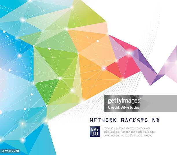 abstract network background - triangle network background stock illustrations