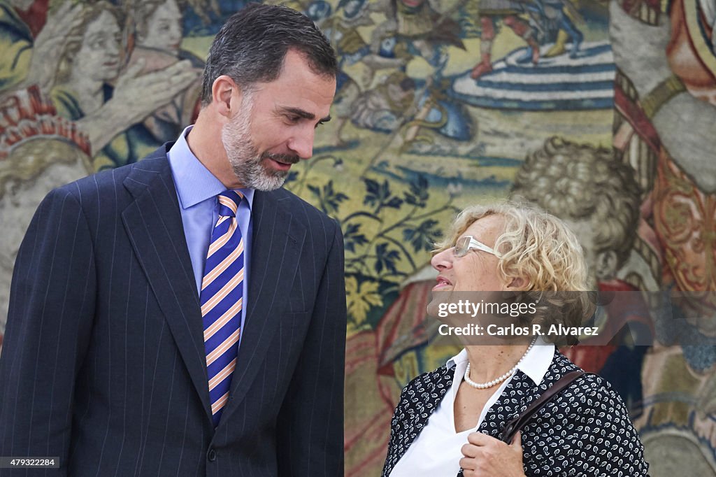 King Felipe VI of Spain Attends Audiences at Zarzuela Palace