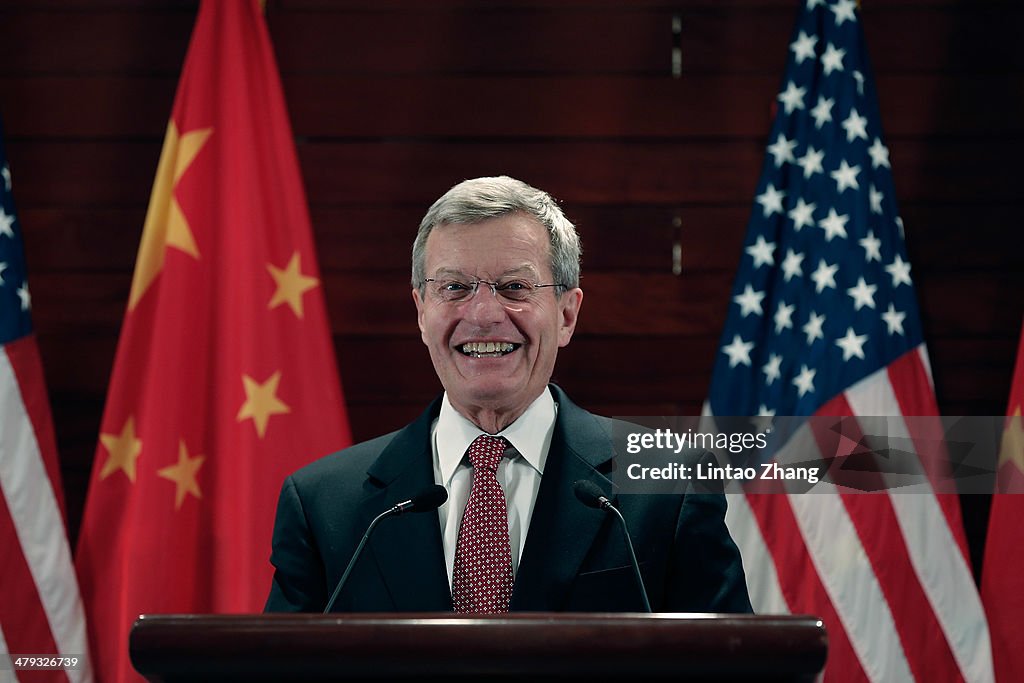 U.S. Ambassador To China Max Baucus Meets The Media In Beijing