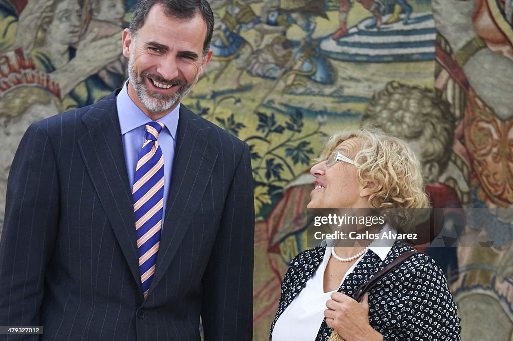 King Felipe VI of Spain Attends Audiences at Zarzuela Palace