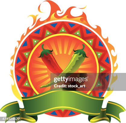 Chilli vector emblem Chilli vector emblem