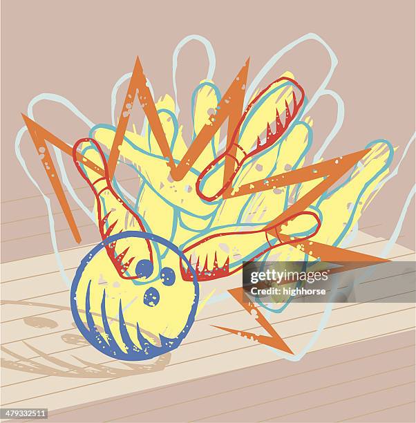 ilustrações, clipart, desenhos animados e ícones de atropelado - bowling