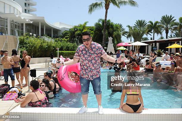 Mack during the Y-100 cool for the summer pool party held at the Fontainebleau on July 2, 2015 in Miami Beach, Florida.