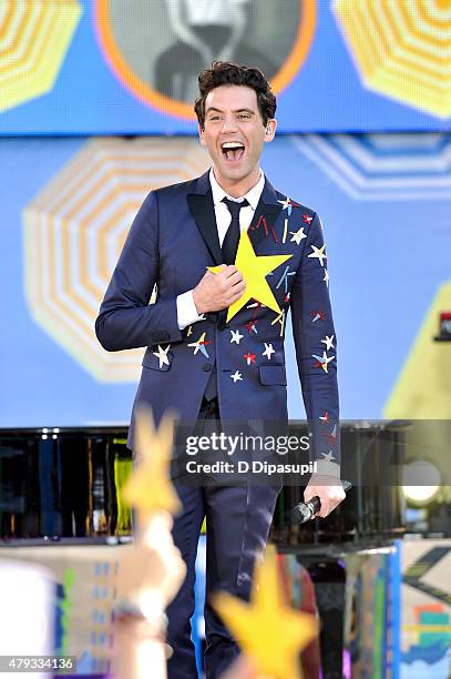 Mika performs on ABC's "Good Morning America" at Rumsey Playfield, Central Park on July 3, 2015 in New York City.