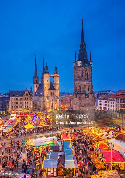 christmas market halle (saale) - christmas market decoration stock pictures, royalty-free photos & images
