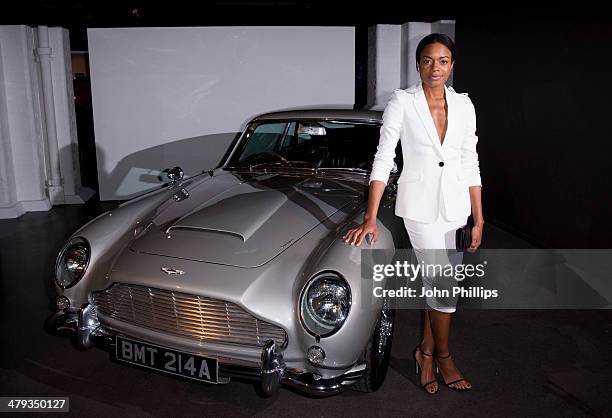 Naomie Harris attends a photocall ahead of the opening of the Bond In Motion exhibition at the London Film Museum on March 18, 2014 in London,...