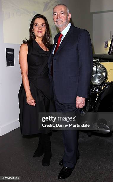 Michael G. Wilson and Barbara Broccoli attend a photocall ahead of the opening of the Bond In Motion exhibition at the London Film Museum on March...