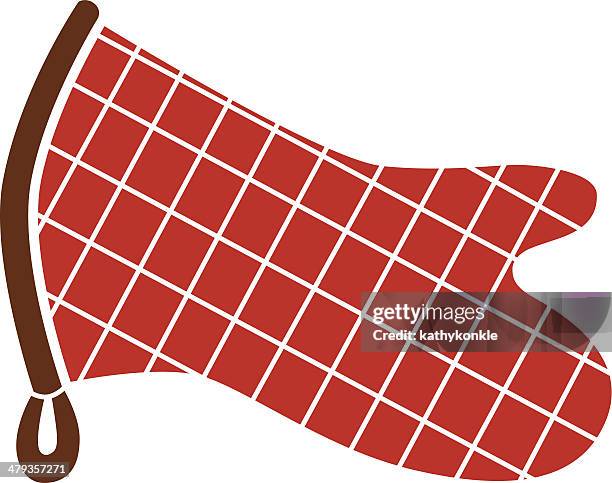 oven mitt - quilted stock illustrations