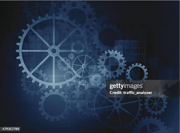 abstract gears background - gear shift stock illustrations