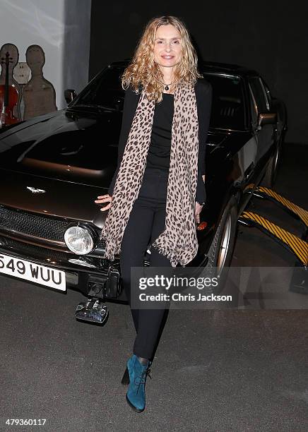 Maryam d'Abo attends a drinks reception ahead of the opening of the Bond In Motion exhibition at the London Film Museum on March 18, 2014 in London,...