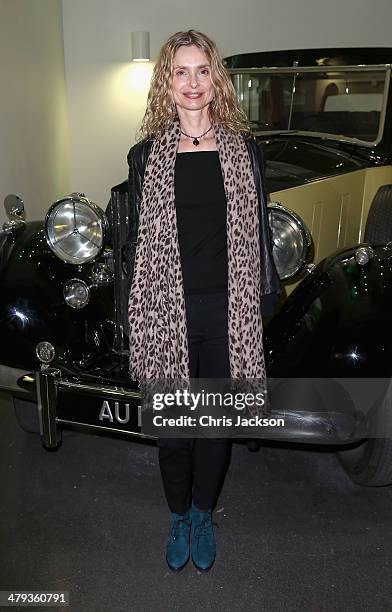 Maryam d'Abo attends a drinks reception ahead of the opening of the Bond In Motion exhibition at the London Film Museum on March 18, 2014 in London,...