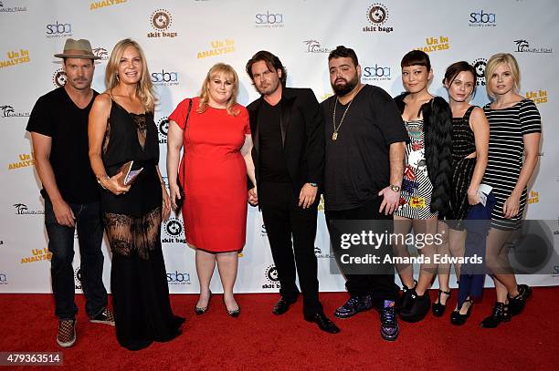 Bojesse Christopher, D.G. Guyer, Rebel Wilson, Mickey Gooch Jr., guest, Hana Mae Lee, Augie Duke and Ana Mulvoy-Ten arrive at the Los Angeles special...