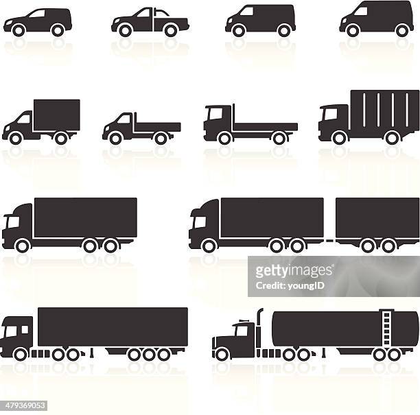 商用車両のアイコン - トラック点のイラスト素材／クリップアート素材／マンガ素材／アイコン素材