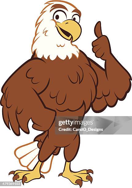 eagle-daumen hoch - bald eagle stock-grafiken, -clipart, -cartoons und -symbole