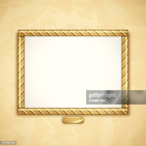 gold frame - memorial plaque stock illustrations