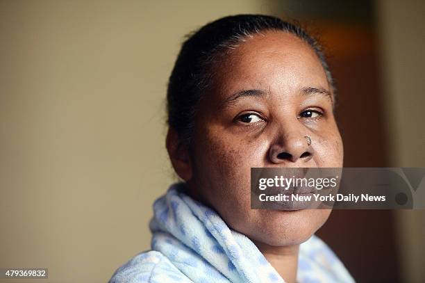 Esaw Garner, widow of Eric Garner photographed in her Manhattan home on Wednesday July 1, 2015 as the one year anniversary of her husband's death...